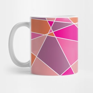 Pink Geometric Pattern Mug